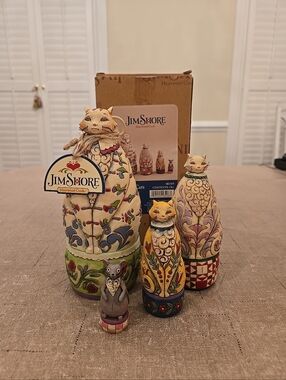 Jim Shore "Set Of 4 Cats Nesting Boxes" Figurines ORIGINAL BOX